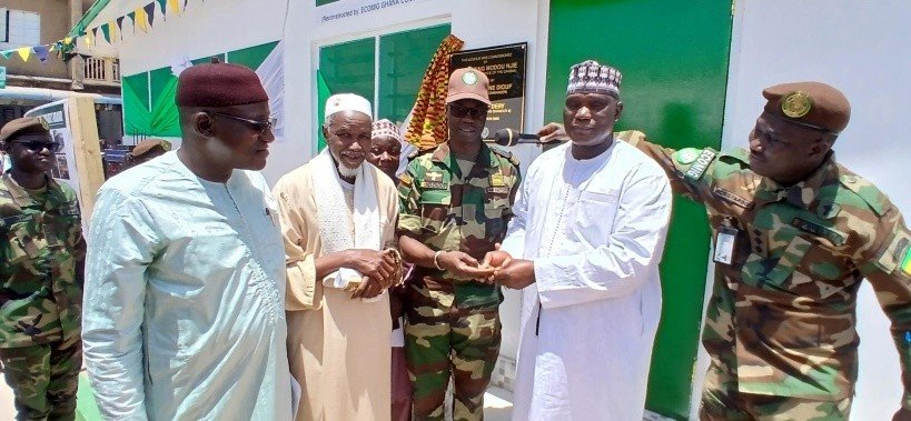 contingent at the Banjul-Barra ferry terminal mosque