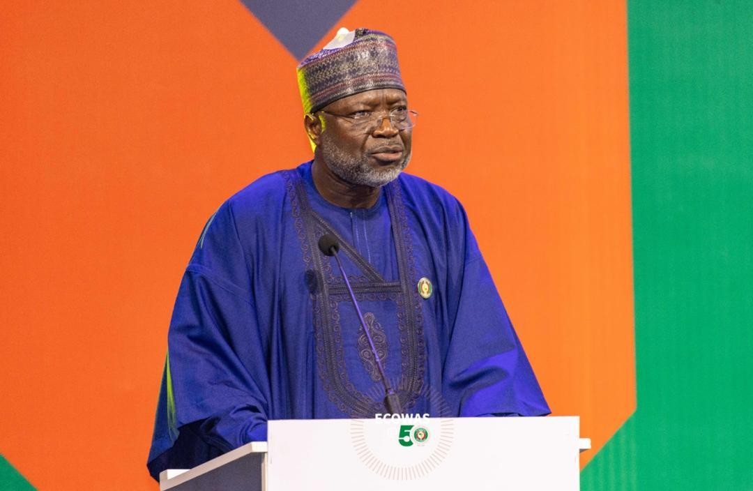 ECOWAS president speaking on 50 years anniversary