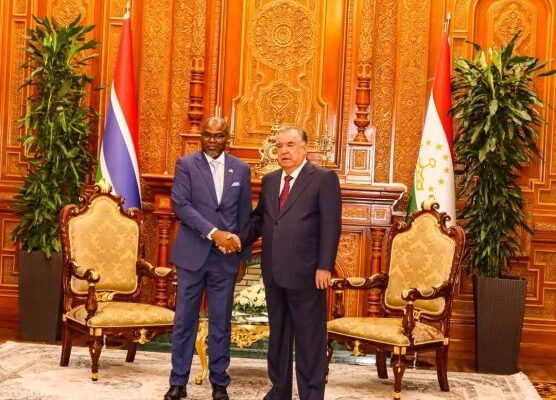 Gambia's VP Jallow and President Rahmon from Tajikistan