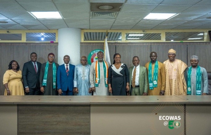 ECOWAS Commission president with other officials