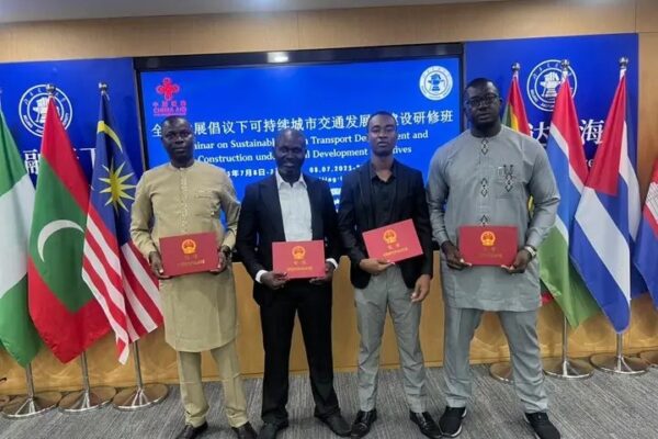 Gambian officials in urban transport training