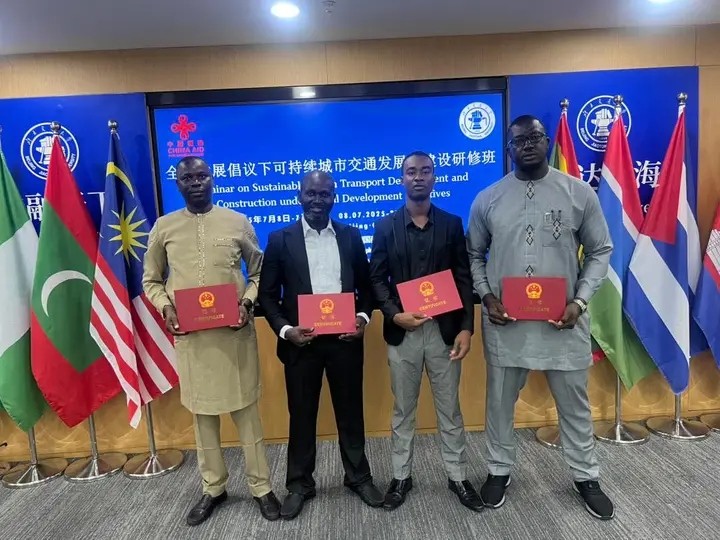 Gambian officials in urban transport training