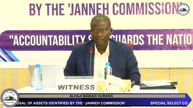 Mamadi Kurang speaking at Janneh commission