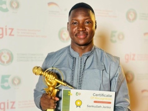 Sankulleh Janko with ECOWAS Award