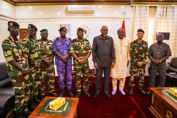 VP Jallow receives high-level delegation from Senegalese Armed Forces VP Jallow with Senegalese Armed Force