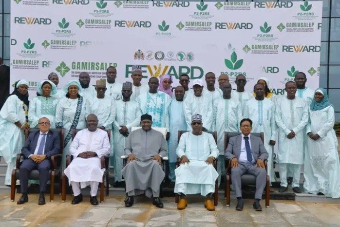 Barrow at the launching of agricultural projects