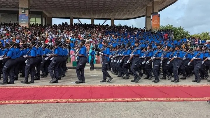 Gambia Police Force recruits