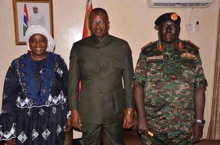 GAF CDS with Defense Minister and Permanent Secretary