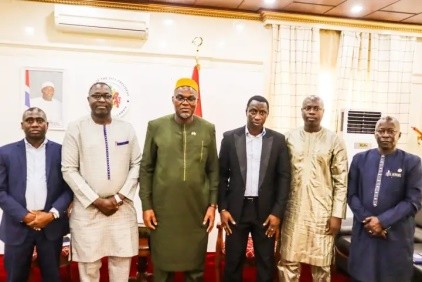 VP Jallow with WAEC officials