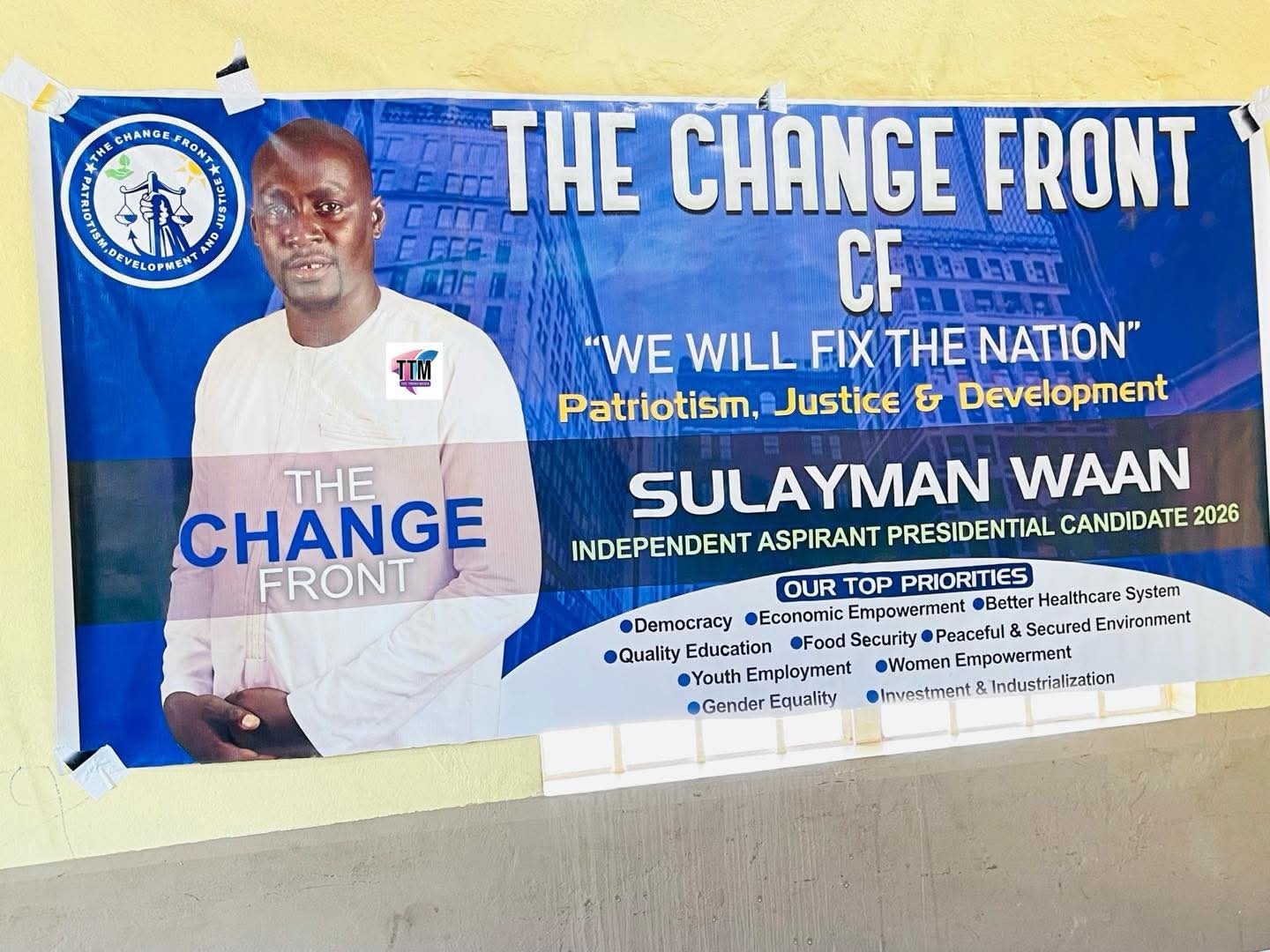 Mr Waan, presidential aspirant