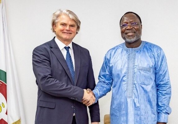 ECOWAS commission president, Dr Omar Alieu Touray and Mr. Christoph Rauh, Director for Africa at the BMZ