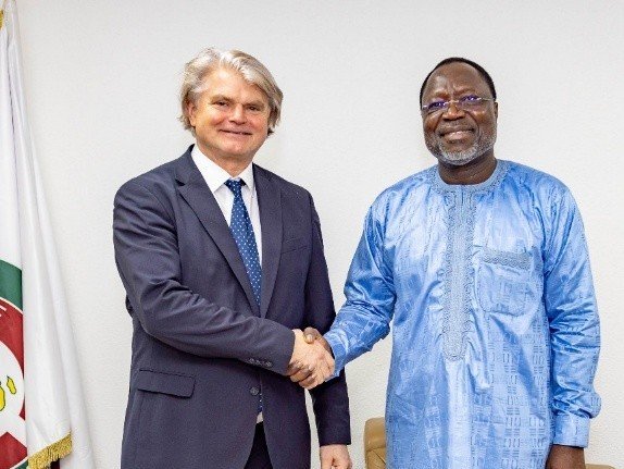 ECOWAS commission president, Dr Omar Alieu Touray and Mr. Christoph Rauh, Director for Africa at the BMZ